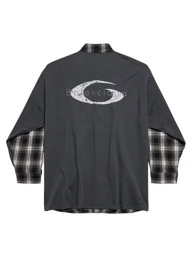 Balenciaga Men's Hybrid Overshirt - Black Grey | Thumbnail 2 Balenciaga Men's Hybrid Overshirt - Black Grey | Thumbnail 2
