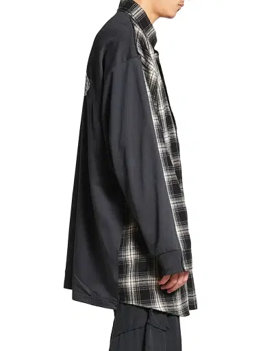 Balenciaga Men's Hybrid Overshirt - Black Grey | Thumbnail 5 Balenciaga Men's Hybrid Overshirt - Black Grey | Thumbnail 5