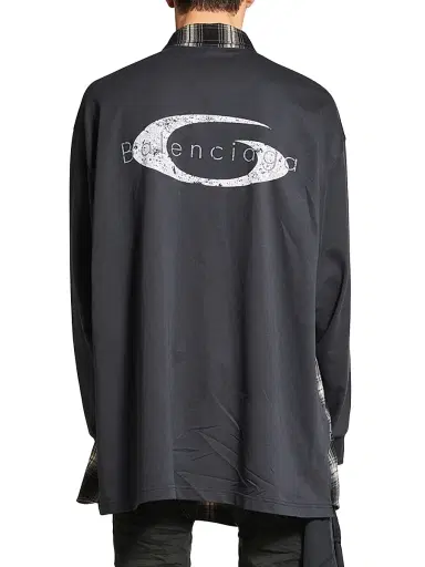 Balenciaga Men's Hybrid Overshirt - Black Grey | Thumbnail 6 Balenciaga Men's Hybrid Overshirt - Black Grey | Thumbnail 6