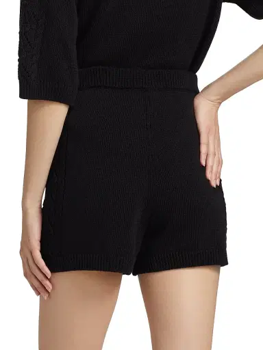 Loulou de Saison Women's Andel Knitted Shorts - Black | Thumbnail 5 Loulou de Saison Women's Andel Knitted Shorts - Black | Thumbnail 5