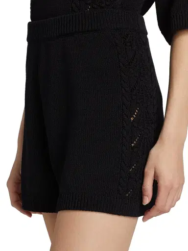 Loulou de Saison Women's Andel Knitted Shorts - Black | Thumbnail 6 Loulou de Saison Women's Andel Knitted Shorts - Black | Thumbnail 6