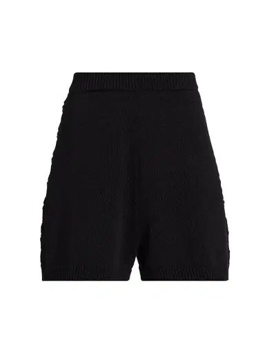 Loulou de Saison Women's Andel Knitted Shorts - Black | Thumbnail 1 Loulou de Saison Women's Andel Knitted Shorts - Black | Thumbnail 1