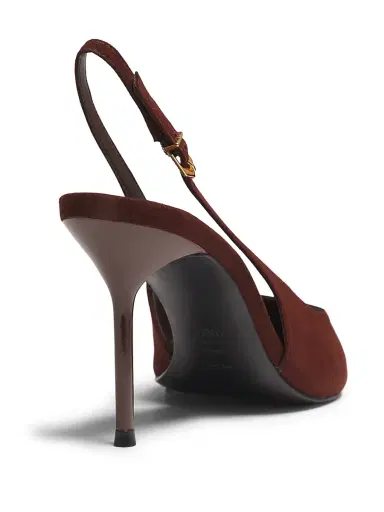 Schutz Women's Alicia Sling 90MM Suede Slingback Pumps - Root Brown | Thumbnail 3 Schutz Women's Alicia Sling 90MM Suede Slingback Pumps - Root Brown | Thumbnail 3