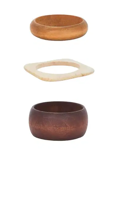 Epifene Multi Colored Wooden Bangles Set Of 3 | Thumbnail 2 Epifene Multi Colored Wooden Bangles Set Of 3 | Thumbnail 2