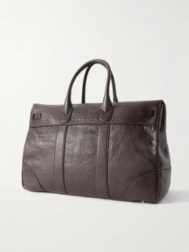 Brunello Cucinelli Panelled Full-Grain Leather Weekend Bag - Men | Thumbnail 3 Brunello Cucinelli Panelled Full-Grain Leather Weekend Bag - Men | Thumbnail 3
