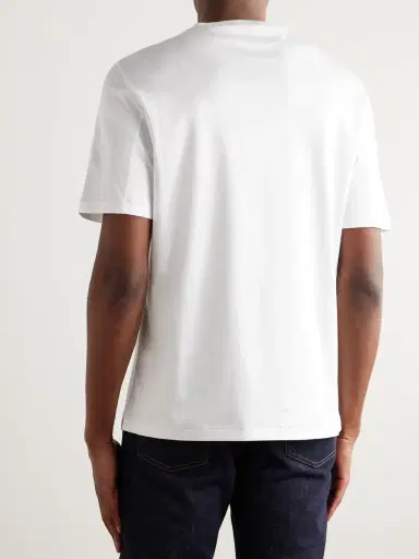 Brunello Cucinelli Logo-Embroidered Cotton-Jersey T-Shirt - Men | Thumbnail 4 Brunello Cucinelli Logo-Embroidered Cotton-Jersey T-Shirt - Men | Thumbnail 4
