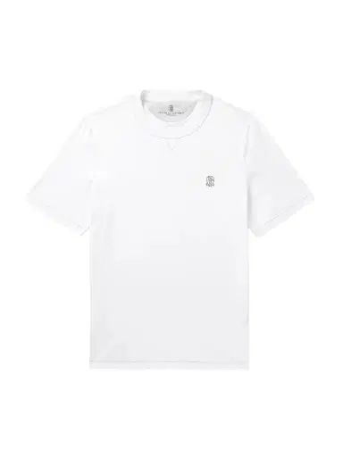 Brunello Cucinelli Logo-Embroidered Cotton-Jersey T-Shirt - Men | Thumbnail 1 Brunello Cucinelli Logo-Embroidered Cotton-Jersey T-Shirt - Men | Thumbnail 1