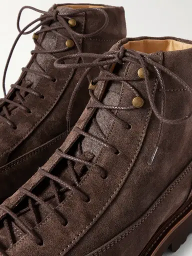 Brunello Cucinelli Suede Lace-Up Boots - Men | Thumbnail 5 Brunello Cucinelli Suede Lace-Up Boots - Men | Thumbnail 5