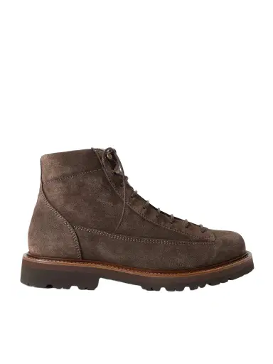 Brunello Cucinelli Suede Lace-Up Boots - Men | Thumbnail 1 Brunello Cucinelli Suede Lace-Up Boots - Men | Thumbnail 1