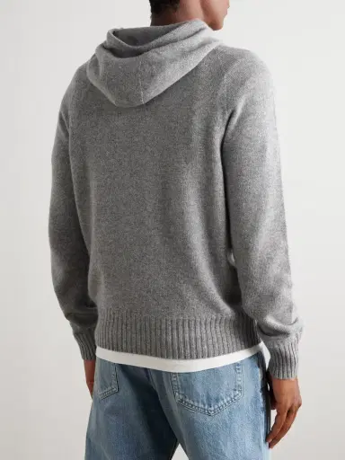 Tom Ford Logo-Embroidered Cashmere Hoodie - Men | Thumbnail 3 Tom Ford Logo-Embroidered Cashmere Hoodie - Men | Thumbnail 3