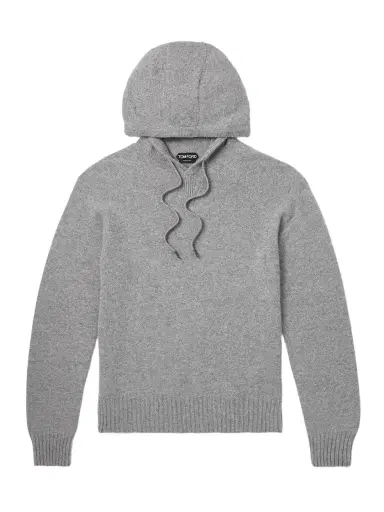 Tom Ford Logo-Embroidered Cashmere Hoodie - Men | Thumbnail 1 Tom Ford Logo-Embroidered Cashmere Hoodie - Men | Thumbnail 1