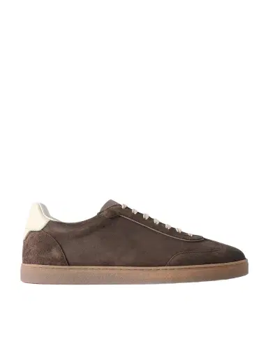 Brunello Cucinelli Leather-Trimmed Suede Sneakers - Men | Thumbnail 1 Brunello Cucinelli Leather-Trimmed Suede Sneakers - Men | Thumbnail 1