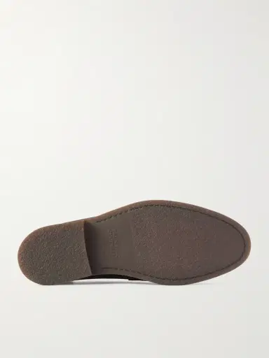 Brunello Cucinelli Leather-Trimmed Suede Penny Loafers - Men | Thumbnail 3 Brunello Cucinelli Leather-Trimmed Suede Penny Loafers - Men | Thumbnail 3