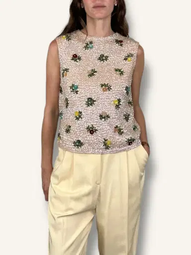 Jen Wonders Studio Sequin floral top | Thumbnail 2 Jen Wonders Studio Sequin floral top | Thumbnail 2