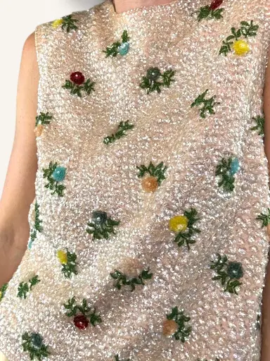 Jen Wonders Studio Sequin floral top | Thumbnail 3 Jen Wonders Studio Sequin floral top | Thumbnail 3