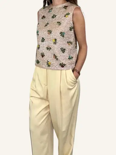 Jen Wonders Studio Sequin floral top | Thumbnail 4 Jen Wonders Studio Sequin floral top | Thumbnail 4