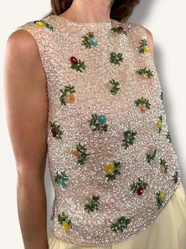 Jen Wonders Studio Sequin floral top | Thumbnail 7 Jen Wonders Studio Sequin floral top | Thumbnail 7