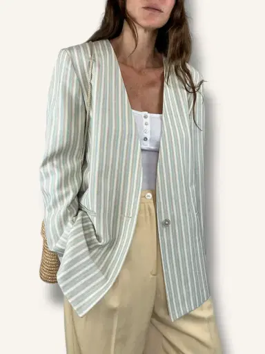 Jen Wonders Studio Striped blazer | Thumbnail 7 Jen Wonders Studio Striped blazer | Thumbnail 7