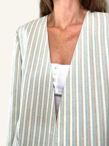 Jen Wonders Studio Striped blazer | Thumbnail 9 Jen Wonders Studio Striped blazer | Thumbnail 9
