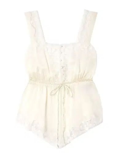 Chloé Lace-trimmed Silk-charmeuse Top | Thumbnail 1 Chloé Lace-trimmed Silk-charmeuse Top | Thumbnail 1