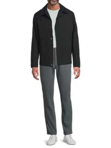 Vince Men's Cotton-Blend Shirt Jacket - Coastal | Thumbnail 2 Vince Men's Cotton-Blend Shirt Jacket - Coastal | Thumbnail 2