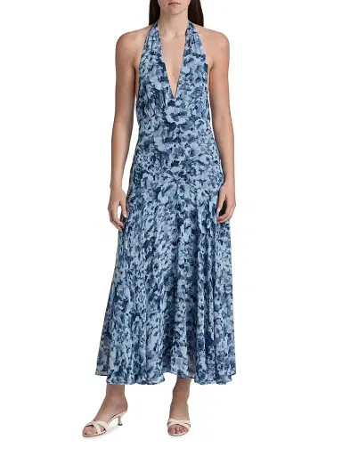 Reformation Women's Briony Halterneck Maxi Dress | Thumbnail 3 Reformation Women's Briony Halterneck Maxi Dress | Thumbnail 3