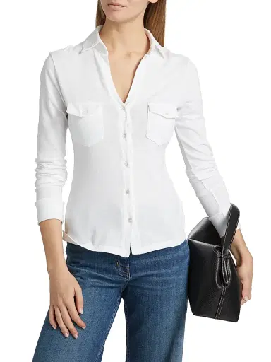 Nili Lotan Women's Liam Cotton Shirt | Thumbnail 3 Nili Lotan Women's Liam Cotton Shirt | Thumbnail 3