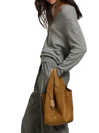 Polo Ralph Lauren Women's Play Suede Tote - Caramel | Thumbnail 2 Polo Ralph Lauren Women's Play Suede Tote - Caramel | Thumbnail 2