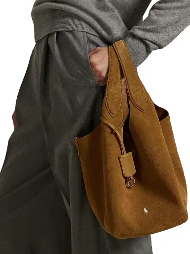 Polo Ralph Lauren Women's Play Suede Tote - Caramel | Thumbnail 3 Polo Ralph Lauren Women's Play Suede Tote - Caramel | Thumbnail 3
