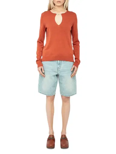 Zadig & Voltaire Women's Sayan Vico Keyhole Sweater - Sienna | Thumbnail 2 Zadig & Voltaire Women's Sayan Vico Keyhole Sweater - Sienna | Thumbnail 2