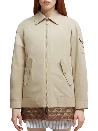 Moncler Women's Felci Down-Filled Shacket - Gray Beige | Thumbnail 2 Moncler Women's Felci Down-Filled Shacket - Gray Beige | Thumbnail 2