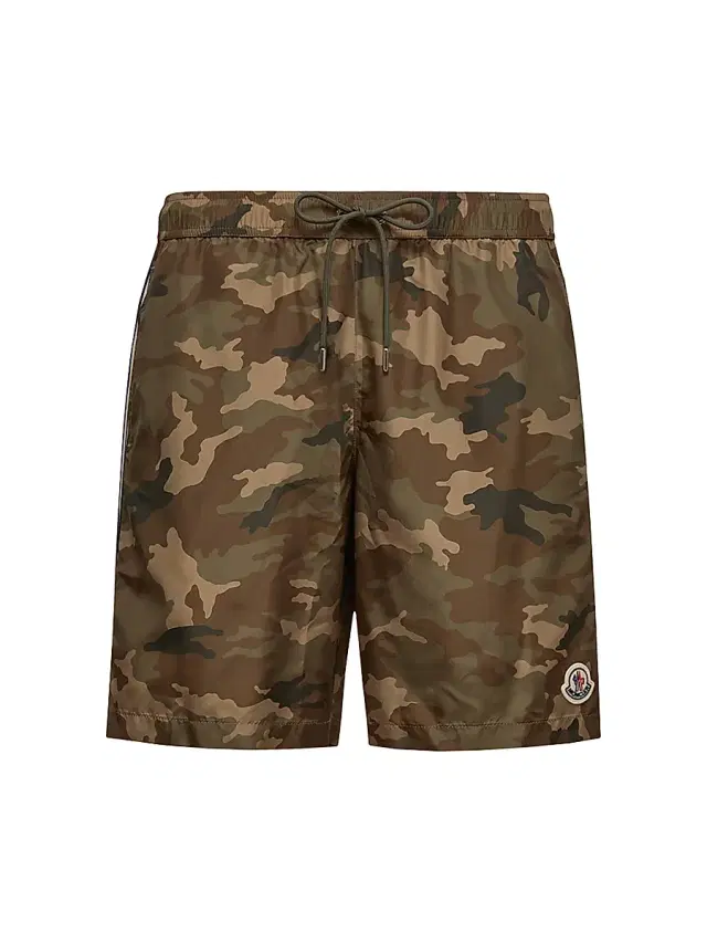 Men's Swim Trunks - Green Brown Men's Swim Trunks - Green Brown
