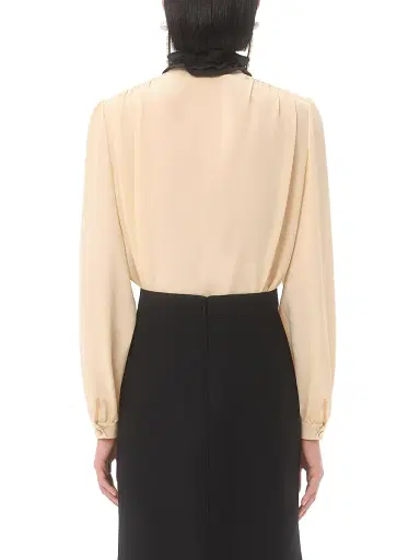 Valentino Garavani Women's Crepe De Chine Shirt - Birch Black | Thumbnail 5 Valentino Garavani Women's Crepe De Chine Shirt - Birch Black | Thumbnail 5