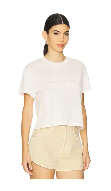 Favorite Daughter Favorite Daughter Cropped Collegiate Tee | Thumbnail 2 Favorite Daughter Favorite Daughter Cropped Collegiate Tee | Thumbnail 2