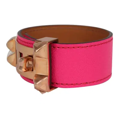 HERMÈS Hermes Collier De Chien 24 Bracelet Rose Pop Chevre Chamkila Rose Gold Hardware | Thumbnail 2 HERMÈS Hermes Collier De Chien 24 Bracelet Rose Pop Chevre Chamkila Rose Gold Hardware | Thumbnail 2
