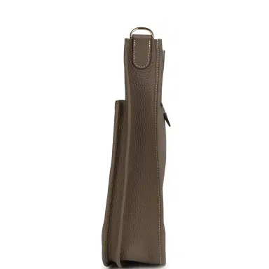 HERMÈS Hermes Evelyne III PM Etoupe Clemence Gold Hardware | Thumbnail 4 HERMÈS Hermes Evelyne III PM Etoupe Clemence Gold Hardware | Thumbnail 4