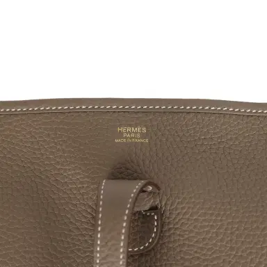 HERMÈS Hermes Evelyne III PM Etoupe Clemence Gold Hardware | Thumbnail 7 HERMÈS Hermes Evelyne III PM Etoupe Clemence Gold Hardware | Thumbnail 7