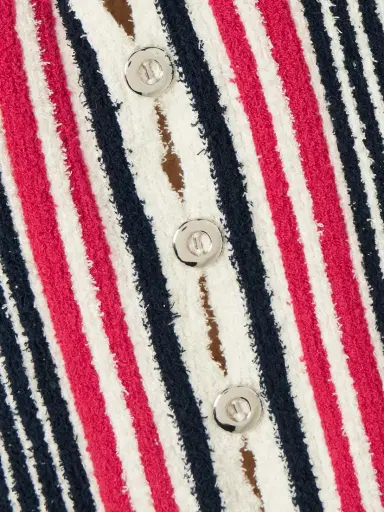 Rabanne Button-embellished Striped Cotton-blend Chenille Sweater | Thumbnail 4 Rabanne Button-embellished Striped Cotton-blend Chenille Sweater | Thumbnail 4