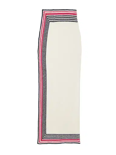 Rabanne Button-embellished Striped Cotton-blend Chenille Midi Skirt | Thumbnail 1 Rabanne Button-embellished Striped Cotton-blend Chenille Midi Skirt | Thumbnail 1