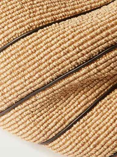 Bottega Veneta Hop Large Striped Leather-trimmed Raffia Shoulder Bag | Thumbnail 4 Bottega Veneta Hop Large Striped Leather-trimmed Raffia Shoulder Bag | Thumbnail 4