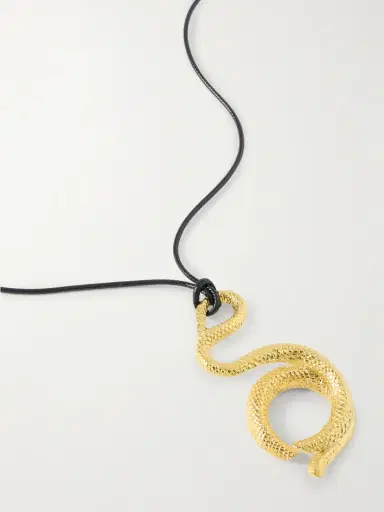 YSSO Medusa Gold-plated And Cord Necklace | Thumbnail 4 YSSO Medusa Gold-plated And Cord Necklace | Thumbnail 4