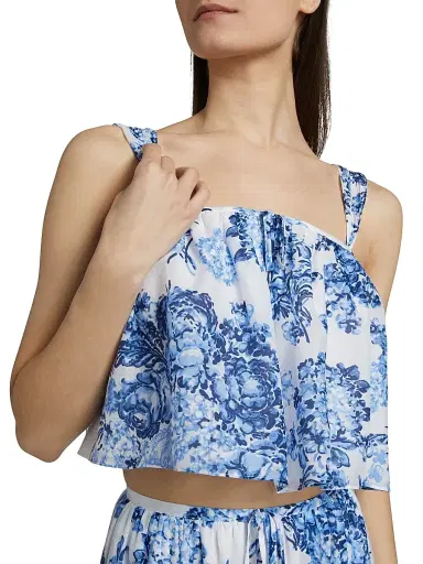 Cinq à Sept Women's Kandra Costal Bouquet Top - Endless Sky Multi | Thumbnail 6 Cinq à Sept Women's Kandra Costal Bouquet Top - Endless Sky Multi | Thumbnail 6