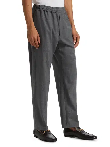 Nili Lotan Men's Lawrence Straight-Fit Pants - Heather Grey | Thumbnail 4 Nili Lotan Men's Lawrence Straight-Fit Pants - Heather Grey | Thumbnail 4