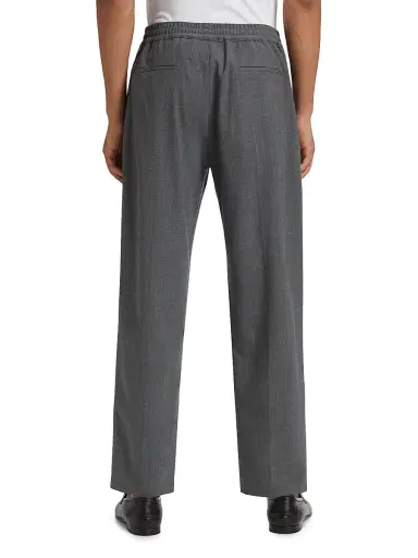Nili Lotan Men's Lawrence Straight-Fit Pants - Heather Grey | Thumbnail 5 Nili Lotan Men's Lawrence Straight-Fit Pants - Heather Grey | Thumbnail 5