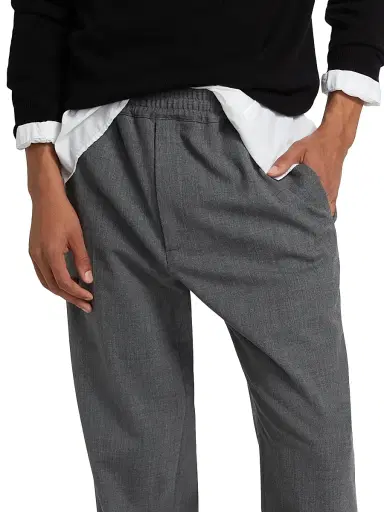 Nili Lotan Men's Lawrence Straight-Fit Pants - Heather Grey | Thumbnail 6 Nili Lotan Men's Lawrence Straight-Fit Pants - Heather Grey | Thumbnail 6