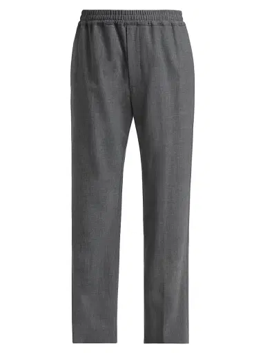 Nili Lotan Men's Lawrence Straight-Fit Pants - Heather Grey | Thumbnail 1 Nili Lotan Men's Lawrence Straight-Fit Pants - Heather Grey | Thumbnail 1