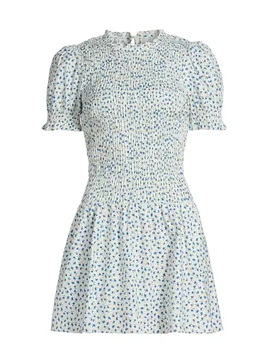 Reformation Women's Leannah Floral Smocked Minidress | Thumbnail 1 Reformation Women's Leannah Floral Smocked Minidress | Thumbnail 1