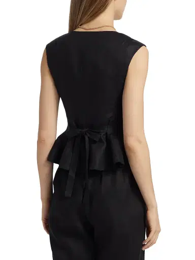 Reformation Women's Paolina Linen Top - Black | Thumbnail 5 Reformation Women's Paolina Linen Top - Black | Thumbnail 5