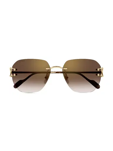 Cartier Men's C Décor 58MM 24k Gold-Plated Sunglasses - Gold | Thumbnail 1 Cartier Men's C Décor 58MM 24k Gold-Plated Sunglasses - Gold | Thumbnail 1