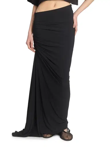 Alaïa Women's Gathered Twist Maxi Skirt - Noir - Size 4 | Thumbnail 3 Alaïa Women's Gathered Twist Maxi Skirt - Noir - Size 4 | Thumbnail 3